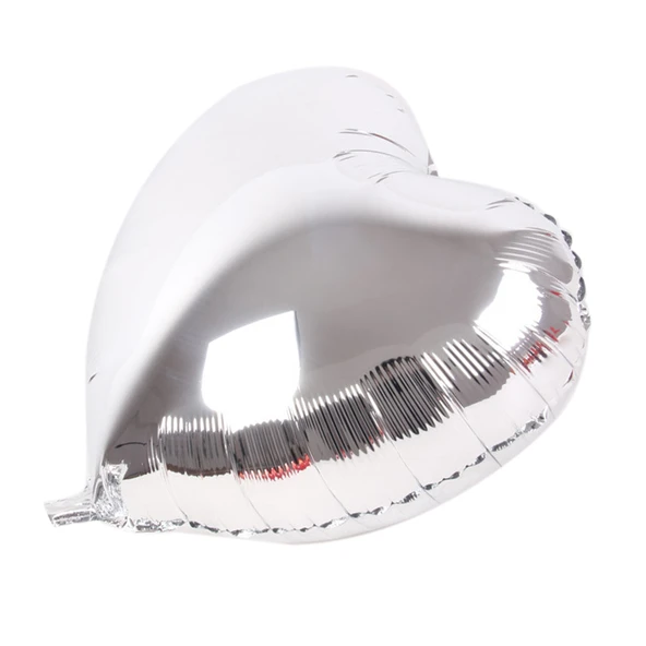 Parti Aksesuar Kalp Balon Folyo Gümüş 45 cm 18 inç ürün görseli