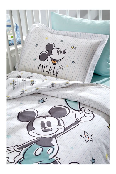 Özdilek Özdilek Mickey Good Night Lisanlı Disney Ranforce Bebek Nevresim Takımı - Resim 2