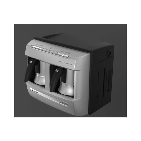 Arçelik K 3170 Türk Kahve Makinesi 1000 Ml Alüminyum Cezve İle Modern Gri Tasarım ürün görseli 1