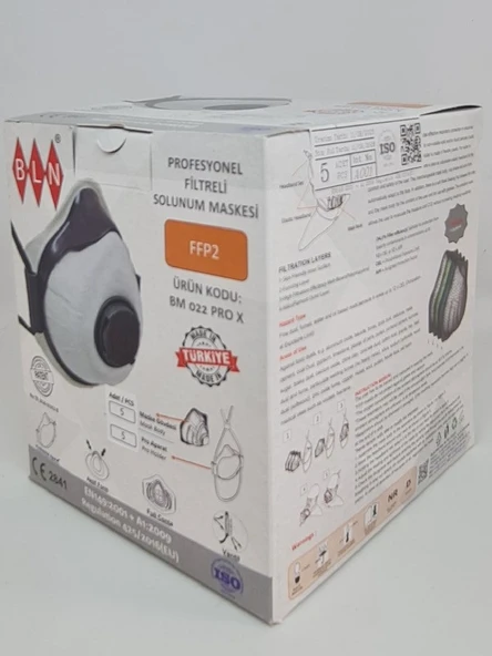 BLN BM 022 PRO X FFP2 NR Toz Maskesi (5APARAT 5 MASKE) - Resim 5