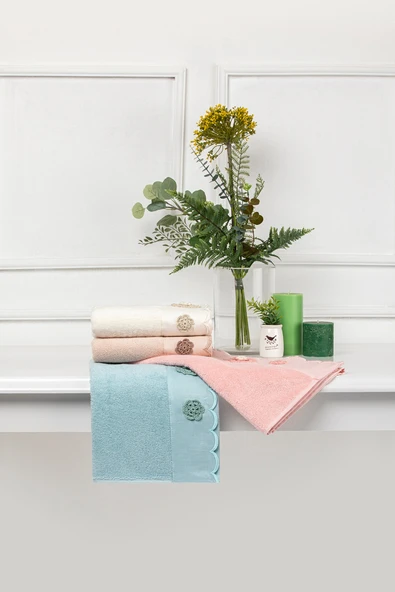 Özdilek Gloria Nakışlı Bambu El Ve Yüz Havlusu 50x90 Cm - Resim 3