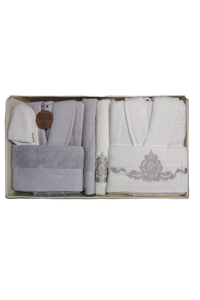 Özdilek Valıoso Grı-krem/pembe Aıle Setı - Resim 2