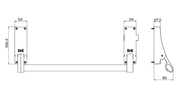 Kale Kilit Acil Çıkış Panik Bar Kd040/30-280 ( 1 mt bar dahil ) - Resim 3