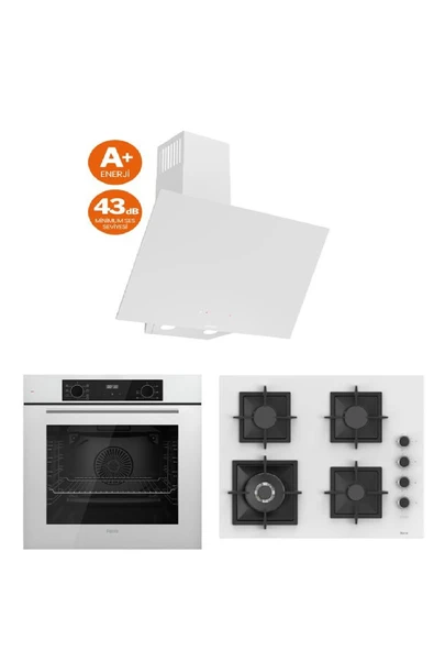 Ferre Flowart Serisi (QBL63CB SC406 D078) Ankastre Set ürün görseli 1