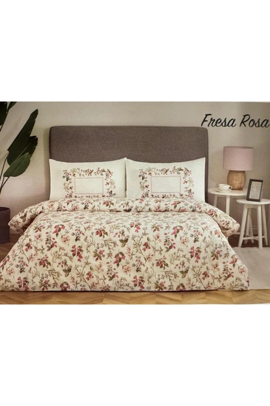 Özdilek Nev Çift Kişilik Nevresim Takımı Fresa Rosa Beyaz (Y) ürün görseli 1