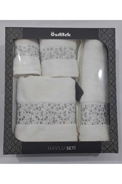 Özdilek DANIELA BEYAZ DUŞ SETİ/MİSAFİR SETİ/HAVLU SETİ - Resim 3