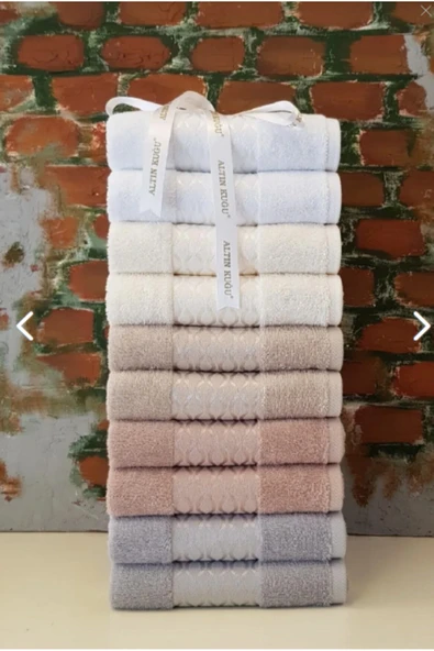 Özdilek Elissa Havlu 12 Adet - Bej - Gri - Taş - Pudra - Beyaz - Krem - Resim 4