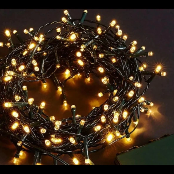 10m 100 Led Boncuk Lamba Gün Işığı Siyah Kablo ürün görseli 1