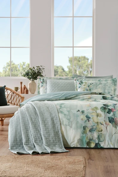 Özdilek Nature Drip Çift Kişilik Yatak Örtülü Nevresim Takımı ürün görseli 1