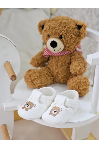 Freesure 241324 Ekru Erkek Bebek Patiği, Bebek Ayakkabısı - Resim 2