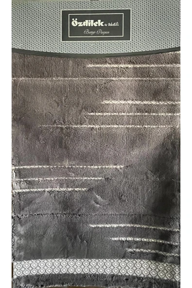 Özdilek Pamuklu Banyo Paspas Takımı Dasin Koyu Gri ürün görseli 1