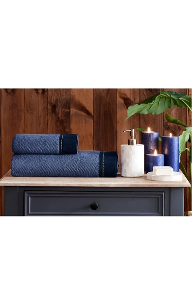 Özdilek Oregon Maskülen Nakışlı Denim 2'Li Havlu Set - Lacivert - Resim 3