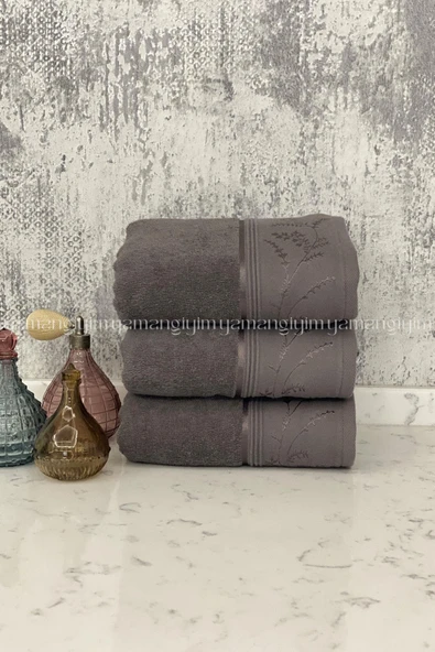 Özdilek Ditsy El-Yüz Havlusu 3 Adet-Antrasit ürün görseli 1