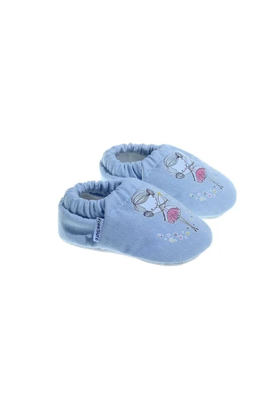 Freesure 241162 Açık Kot Rengi Kız Bebek Patiği, Bebek Ayakkabısı, Kaymaz Taban ürün görseli 1