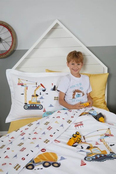 Özdilek Builder Tek Kişilik Lastikli Çarşaf Nevresim Takımı ürün görseli 1