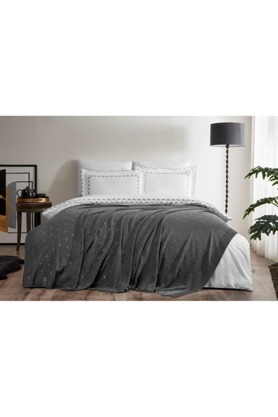 Özdilek Gelin Seti Triko Battaniyeli Nevresim Takımı Nadia - Resim 2