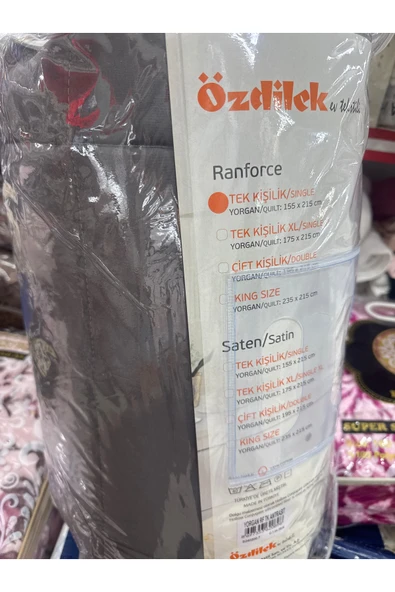 Özdilek Özdilek Ranforce tek kişilik antrasit yorgan - Resim 2