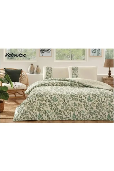 Özdilek Kalendra Nev Tek Kişilik Nevresim Takımı - Yeşil - Resim 2