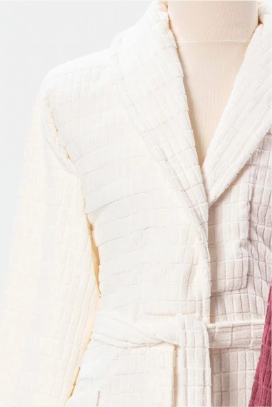 Özdilek Land Aile Bornoz Seti - K.Pembe - Krem - Resim 3