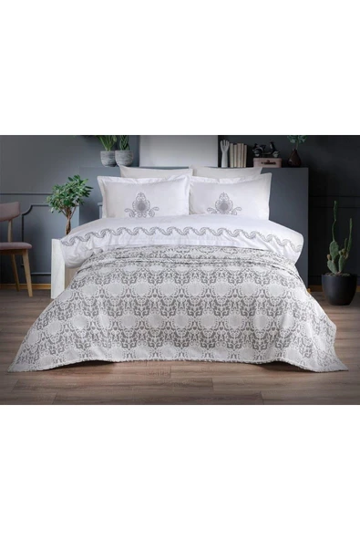 Özdilek GELIN SETI PIKELI FRESCO GRI ürün görseli 1