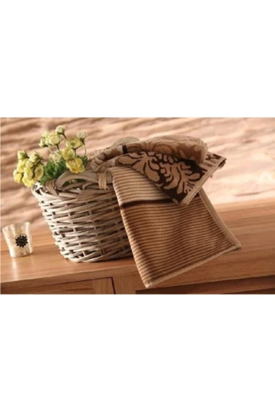Özdilek Özdilek Damask Desenli Havlu 50X90 Kahve ürün görseli 1