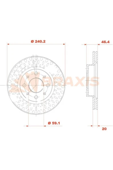 Fren Diski Ön Marea Palıo Albea Alfa Romeo 145 146 1.2 / 1.4 / 1.6 / 1.9 ürün görseli 1