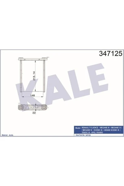 Kalorifer Radyatörü Mgn Iıı-Fluence 213X148X22 ürün görseli 1