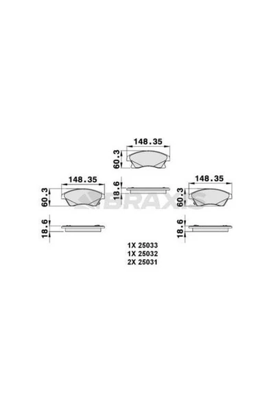 Ön Fren Balatası 15 Inch Astra J Cruze Aveo T300 ürün görseli 1