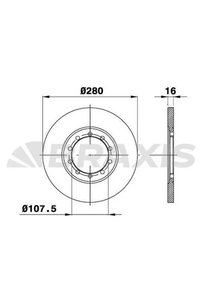 Fren Diski Arka Transıt V347 2.2tdcı / 2.4tdcı / 3.2tdcı 06>14 A.ceker+Abslı ürün görseli 1