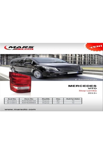 510973-STOP Lambası Sol Mercedes Vito 13 Duysuz ürün görseli 1