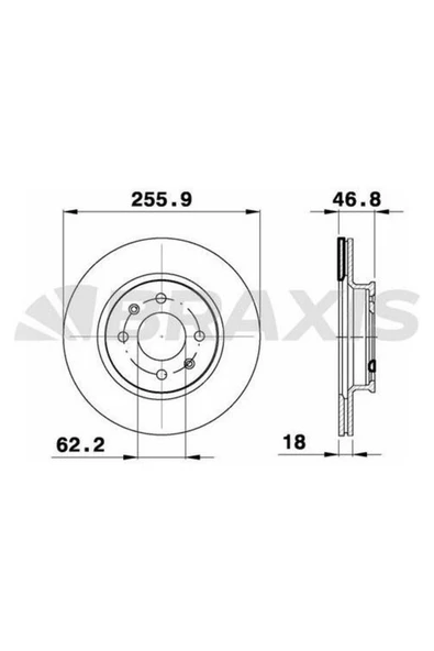 Fren Diski Ön Havalı Hyundaı I20 2012-> (256X4) ürün görseli 1
