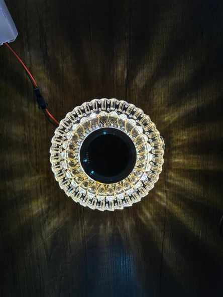 3 Adet CATA CT 6636 Manolya Dekoratif Ledli Cam Spot Kasası - Resim 2