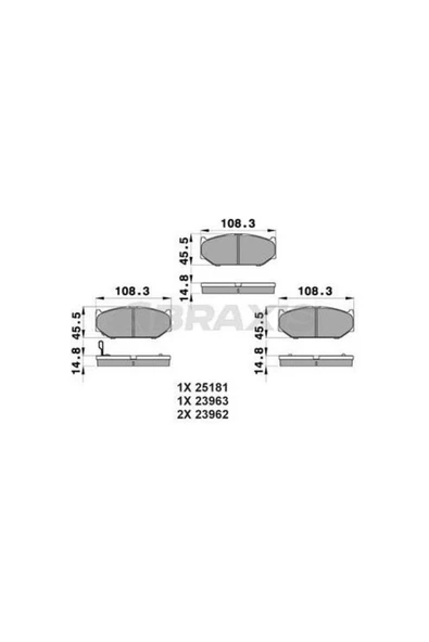 On Fren Balatatası Suzukı Swıft Iıı 06-> ürün görseli 1