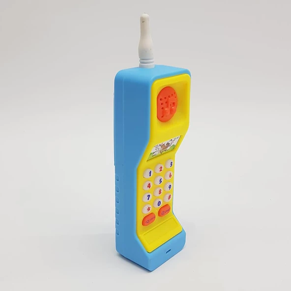 Sesli Işıklı Eğitici Oyuncak Telefon - Sarı Mavi - 2