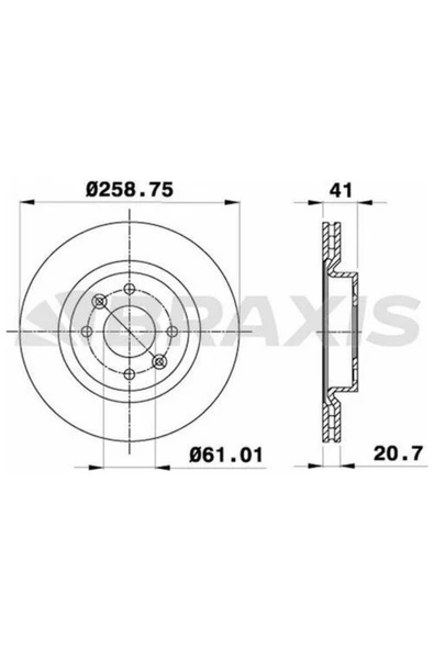 Fren Diski Ön Havalı R19 Clıo I Iı Kangoo Megane I Symbol I Iı Twıngo I Iı Logan Sandero 1.2 / 1 ürün görseli 1