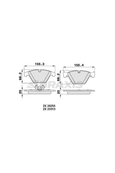 Ön Fren Balatası Bmw E90 E91 E92 E93 ürün görseli 1