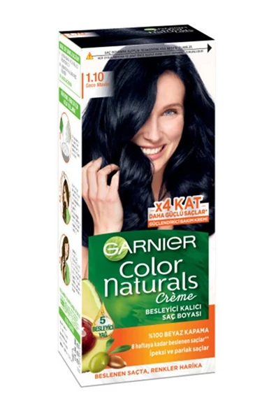 GARNIER NATUREL COLOR SAÇ BOYASI-(1,10) SİYAH *12 ürün görseli 1