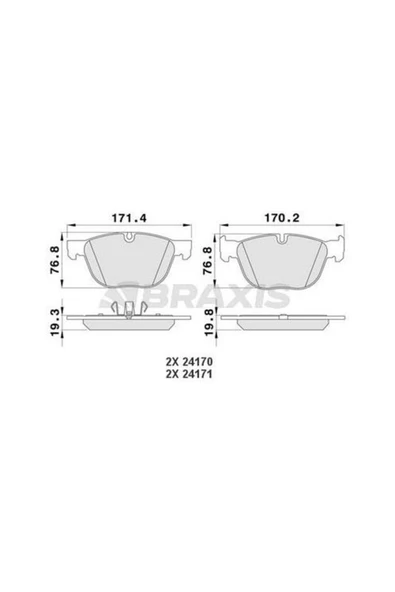 Fren Balatası On Bmw E70 E71 F15 F85 F16 F86 ürün görseli 1