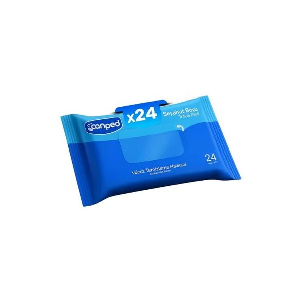 Canped Vücut Temizleme Havlusu Seyahat Boyu 24 lü ürün görseli 1