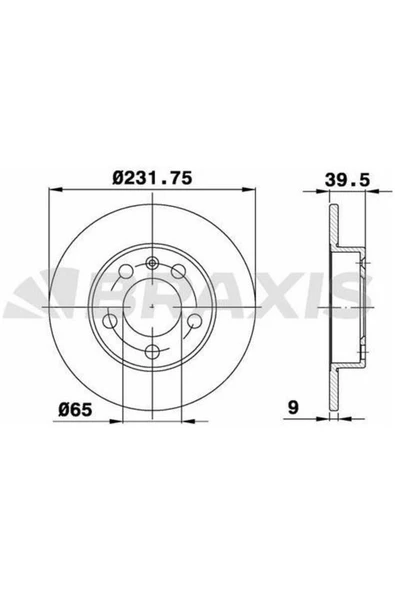 Fren Diski Arka Golf Iv 1,8 1,9tdı 97> Bora 98> Octavıa 1,8 20V 1,9 Tdı 96> Fabıa 1,4 1,9tdı 2,0 ürün görseli 1