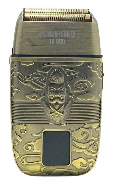 Powertec TR-950 Sakal Tıraş Makinası Altın Renk Kablosuz Kullanım - Resim 3