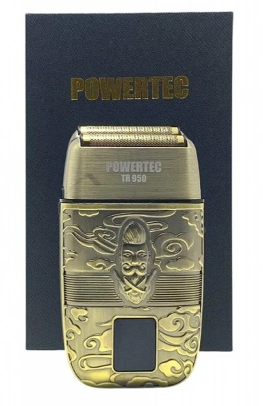Powertec TR-950 Sakal Tıraş Makinası Altın Renk Kablosuz Kullanım - Resim 2