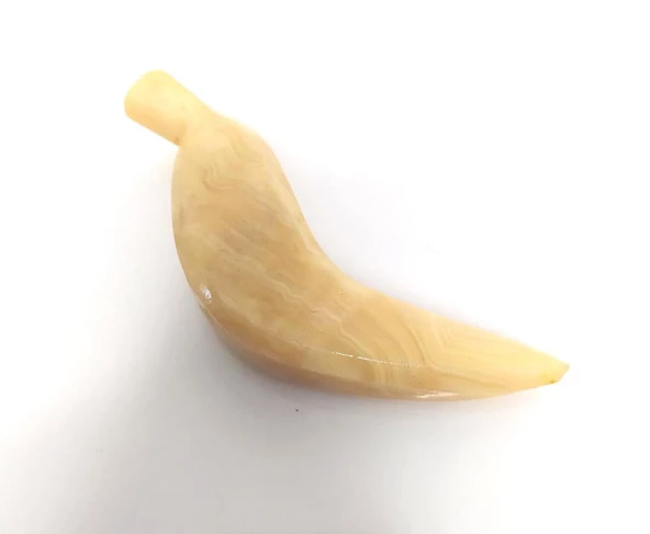 Dekoratif Doğal Onix Taş Muz Biblo Obje Ev Masa Süsü 10390 - Resim 3