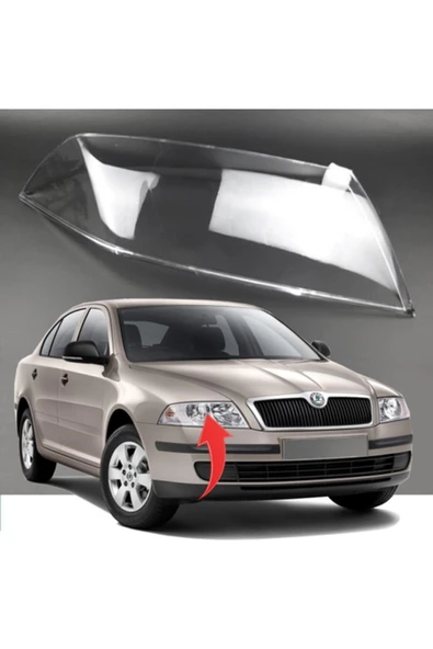 Octavia A5 Kasa Sağ Far Camı 2005-2008 ürün görseli 1