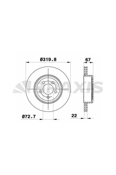 Fren Diski Arka Chrysler 300C 04>12 Dodge Challenger ürün görseli 1