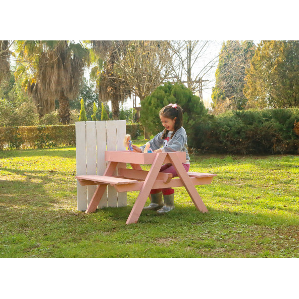 MANDU Ahşap Çocuk Piknik Masası (Kum havuzlu) - 2