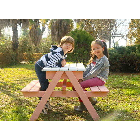 MANDU Ahşap Çocuk Piknik Masası (Kum havuzlu) - 4