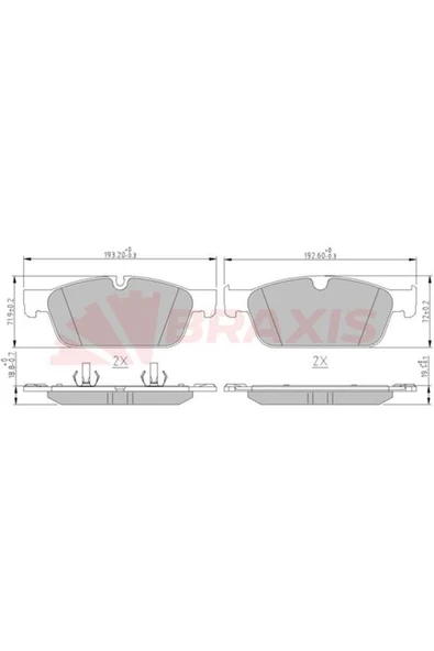 Fren Balatası On X166 12>15 W166 11>15 ürün görseli 1
