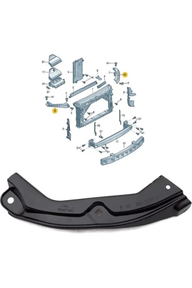 Skoda Fabia 2015-2019 Sağ Far Alt Sacı 6V0805932 ürün görseli 1