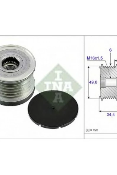 Alternator Rulmanı Bmw E81 E87 E82 E88 E46 E90 E91 E92 E93 E60 E83 E84 E85  Uyumlu - 535007510 ürün görseli 1